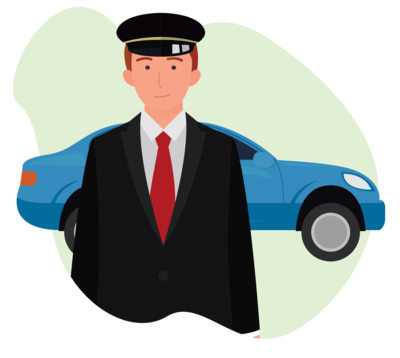 Chaffeur VTC souriant